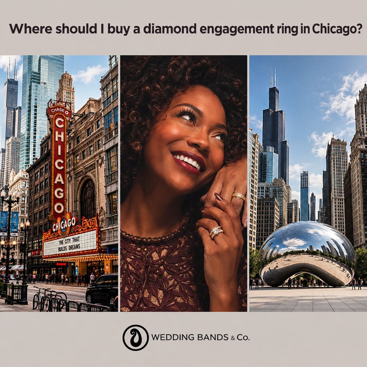 Diamond engagement rings in gold and platinum available from Chicago jewelers