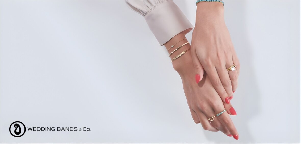 Collection of gemstone and beaded bracelets in various colors showing material and style variety