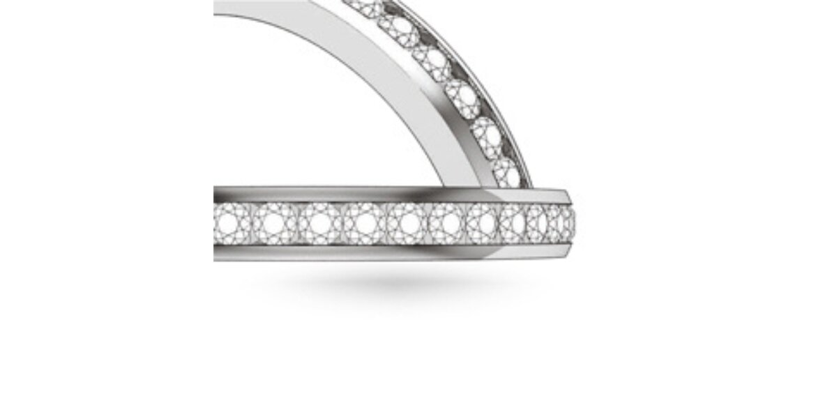 Engagement ring with a classic prong setting holding the center diamond