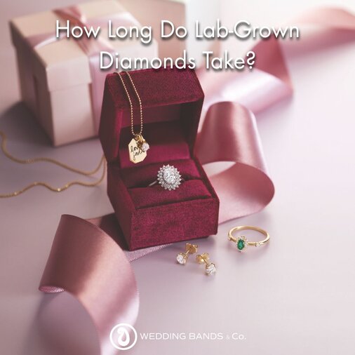 Stack of gold wedding bands with diamond details displayed for choosing the right wedding ring by Wedding Bands & Co.