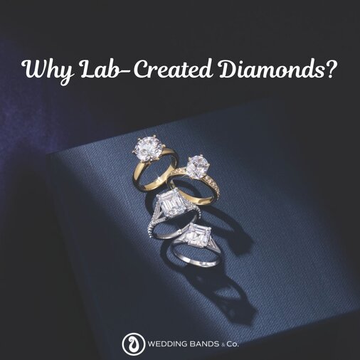 Stack of gold wedding bands with diamond details displayed for choosing the right wedding ring by Wedding Bands & Co.