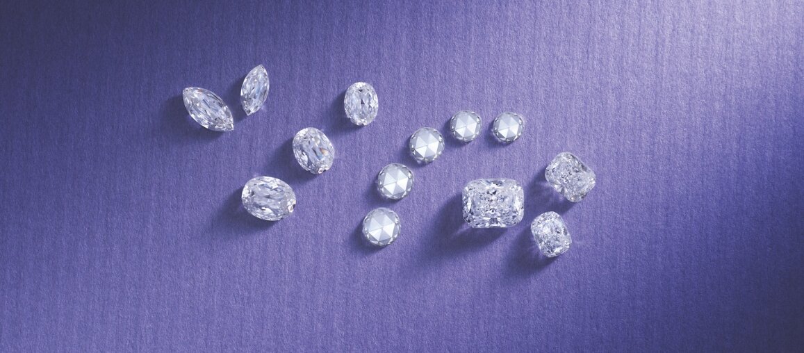 Loose Diamond Cuts and Shapes Comparison