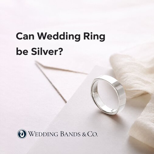 Wedding rings in silver, gold, and platinum showing metal alternatives for couples on a budget