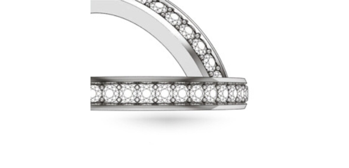 Engagement ring band showing a channel-set diamond row" / "Ring with a bezel setting fully surrounding the diamond" / "Ring with diamonds set between metal bars" (one per section, matched to that setting)