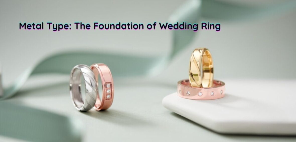 Gold and platinum wedding bands compared for matching an engagement ring's metal