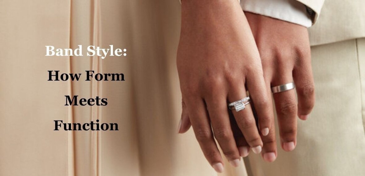 Plain and diamond-accented wedding bands showing band style options