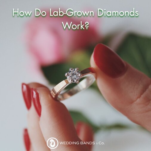 Stack of gold wedding bands with diamond details displayed for choosing the right wedding ring by Wedding Bands & Co.