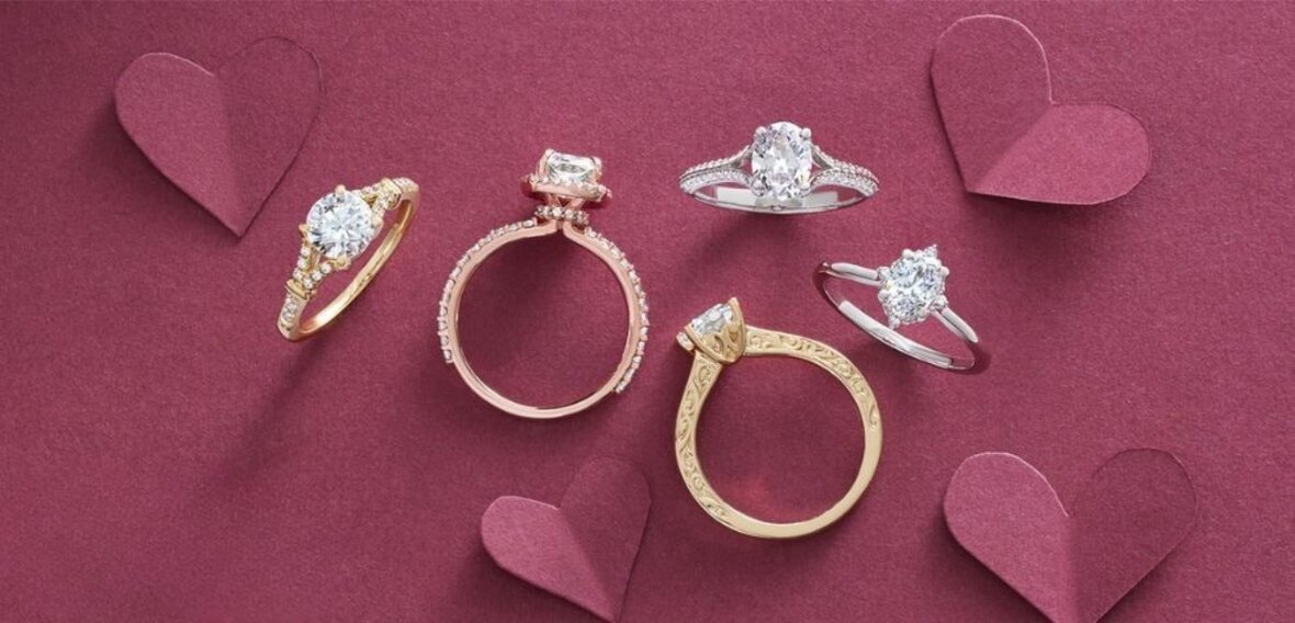 Finished custom platinum engagement ring after completing the design and crafting process