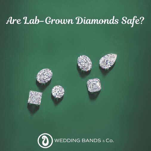 Stack of gold wedding bands with diamond details displayed for choosing the right wedding ring by Wedding Bands & Co.