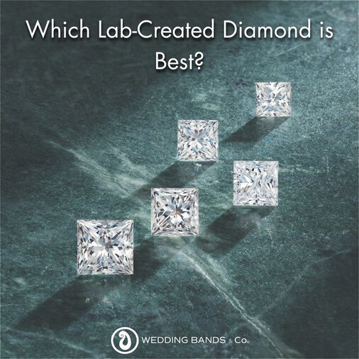 Stack of gold wedding bands with diamond details displayed for choosing the right wedding ring by Wedding Bands & Co.