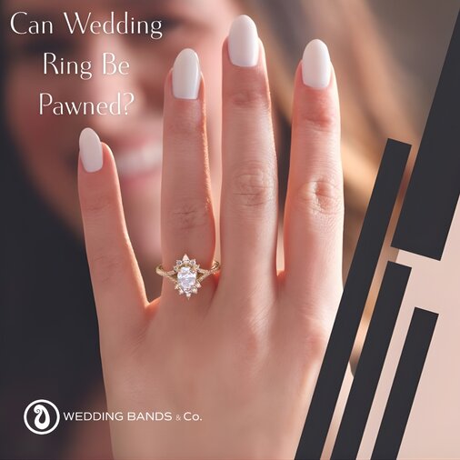 Gold and platinum wedding rings showing valuable metals accepted at pawn shops for loans