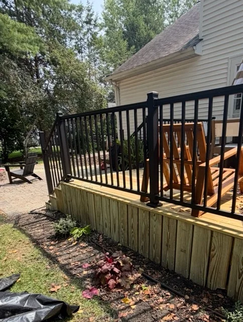 Raised Deck with Black Railing — Pennsylvania