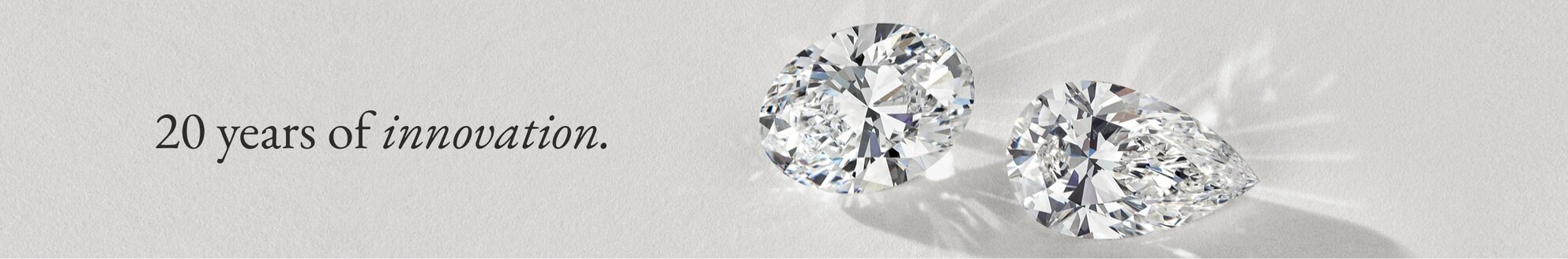 Loose diamonds showcasing our 20 years of innovation