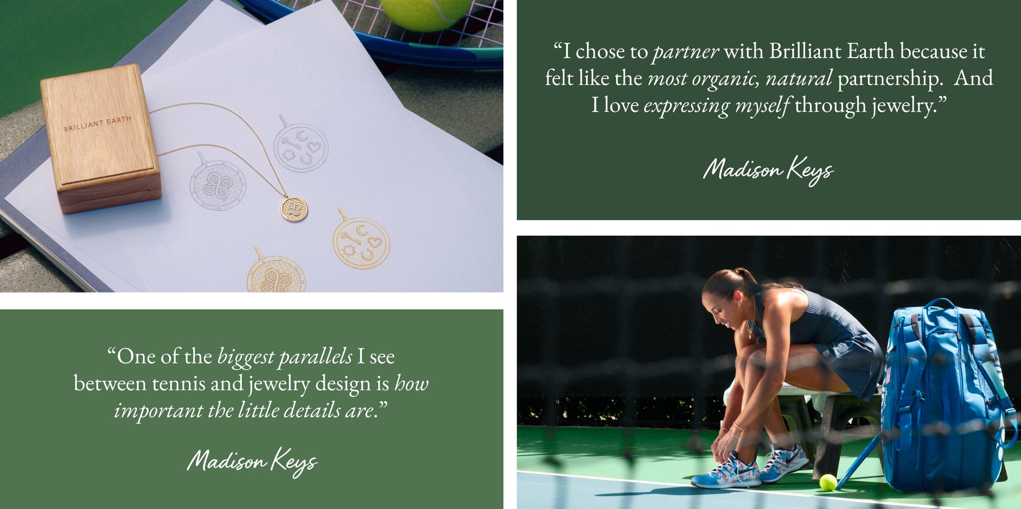 madison keys wearing brilliant earth jewelry