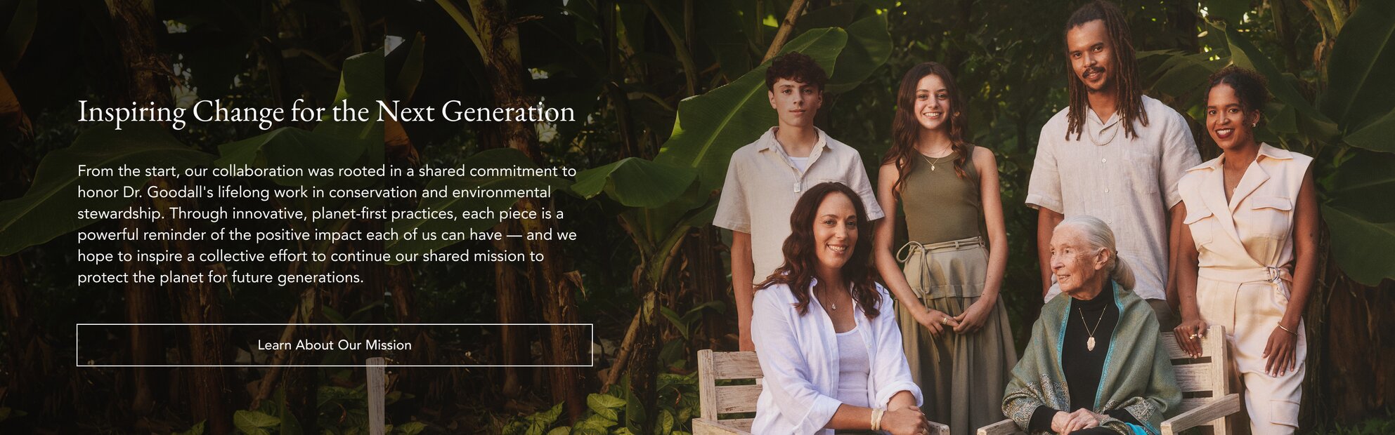 Jane Goodall with Brilliant Earth CEO Beth Gerstein in Tanzania