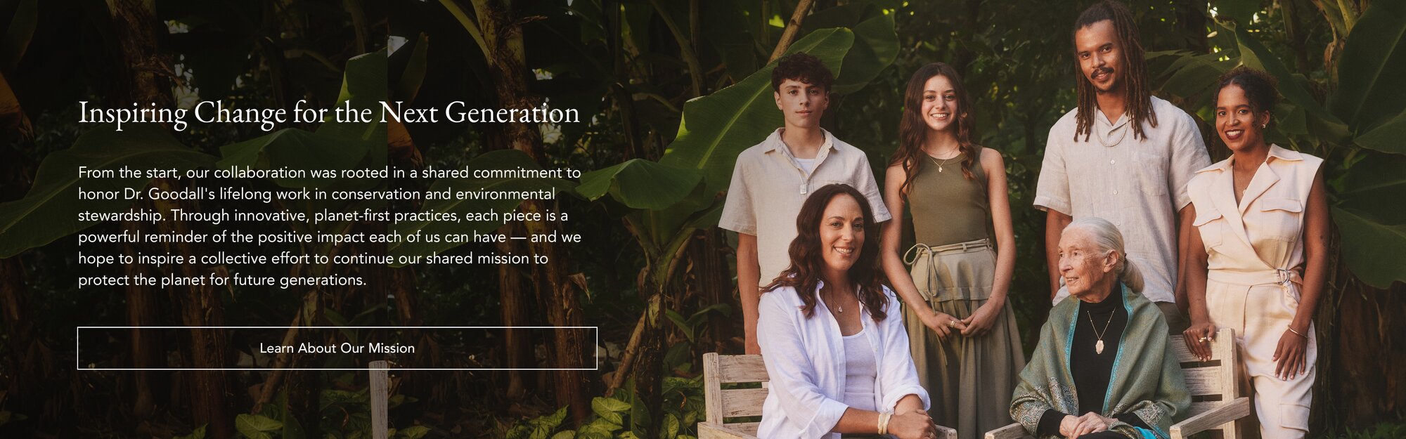 Jane Goodall with Brilliant Earth CEO Beth Gerstein in Tanzania