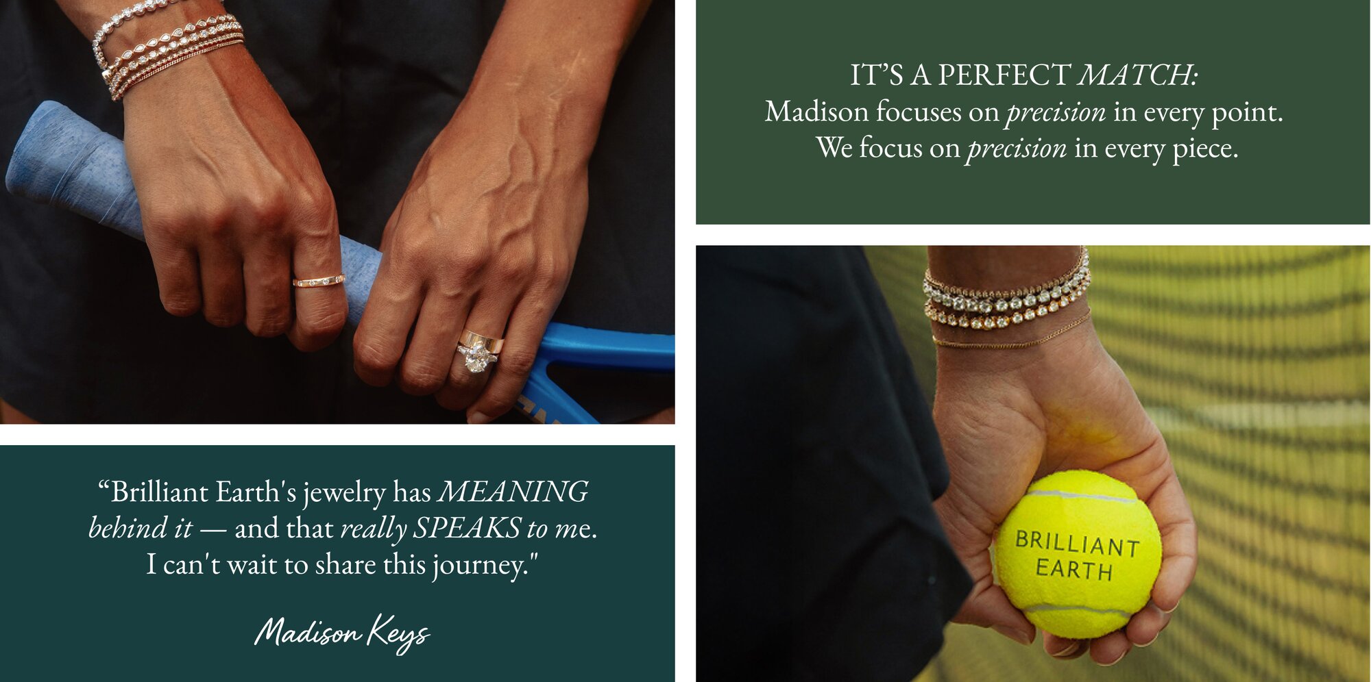 madison keys wearing brilliant earth jewelry