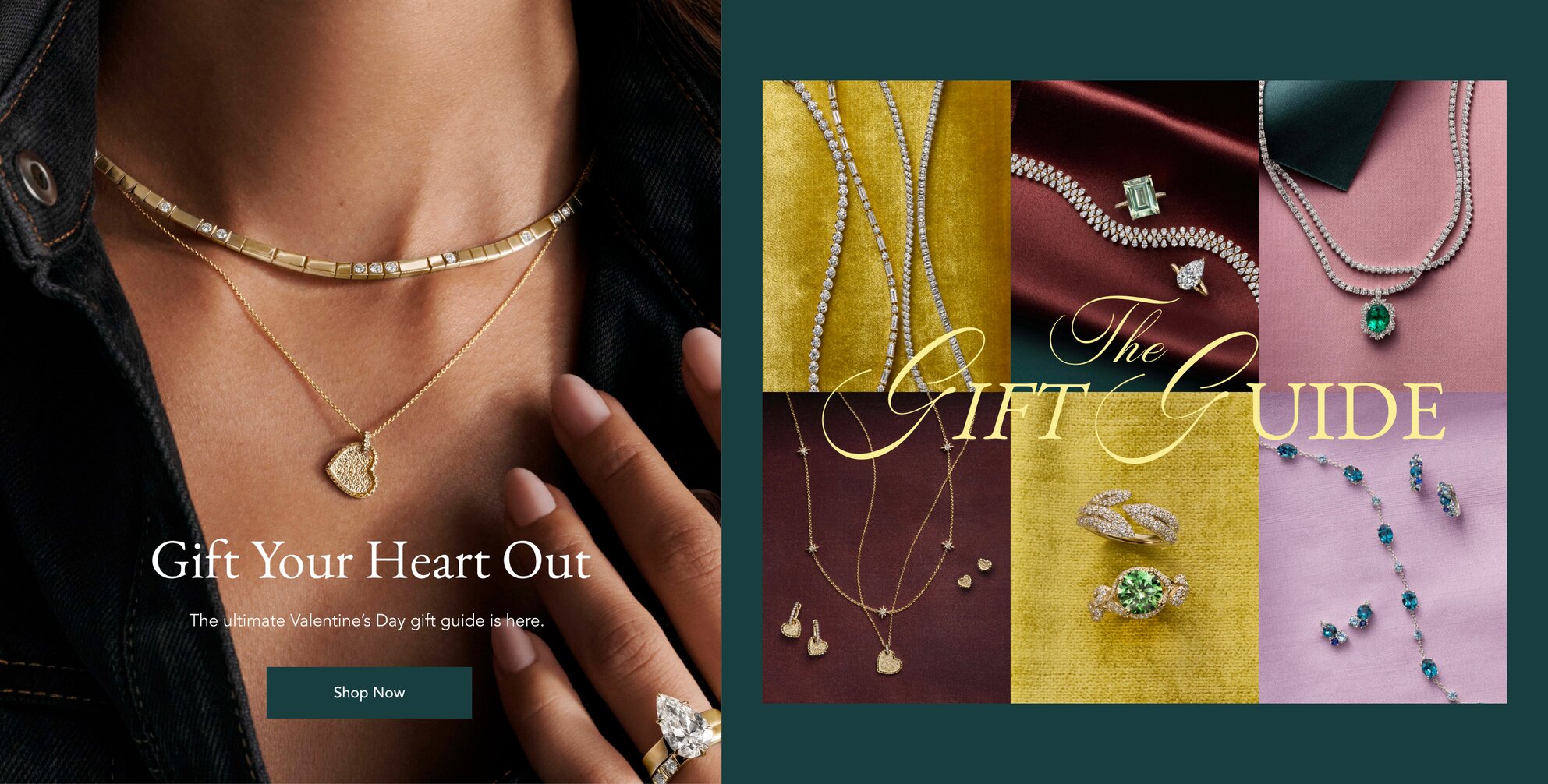 Assortment of fine jewelry, perfect for Valentine's Day gifts 