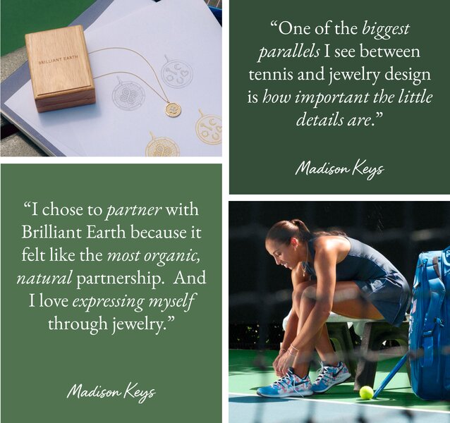 madison keys wearing brilliant earth jewelry