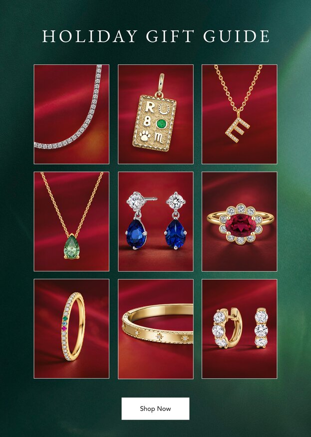 Assortment of diamond and gemstone fine jewelry, perfect for holiday gifting.