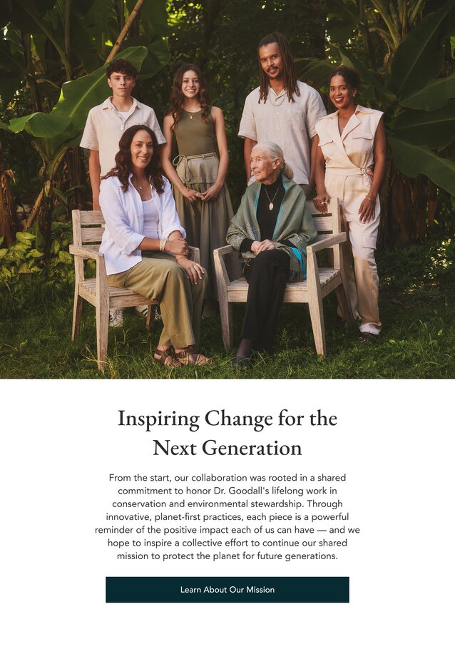Jane Goodall with Brilliant Earth CEO Beth Gerstein in Tanzania