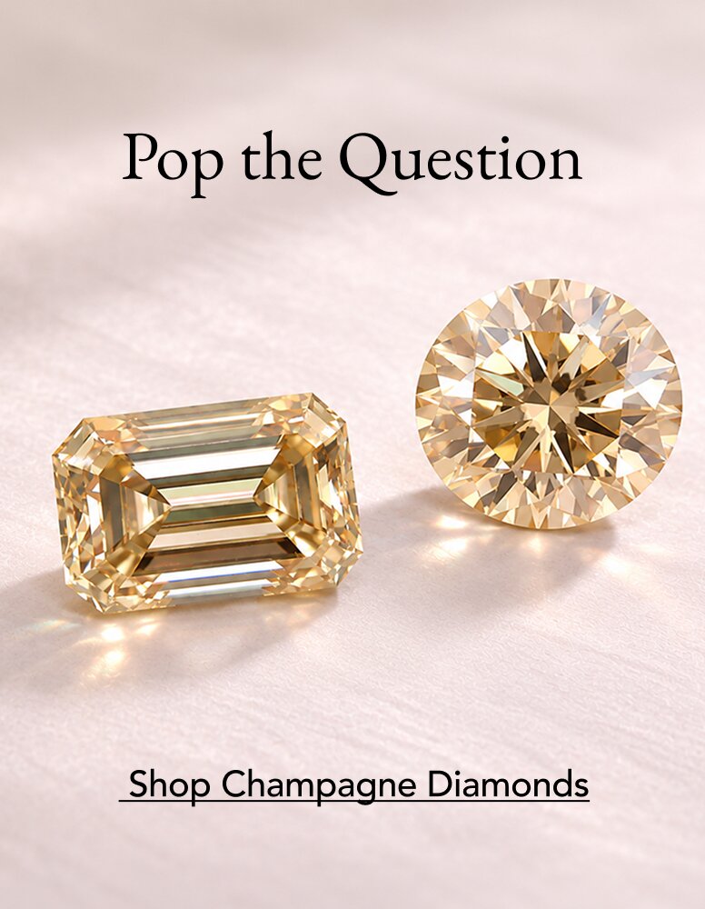 Loose champagne colored diamonds.
