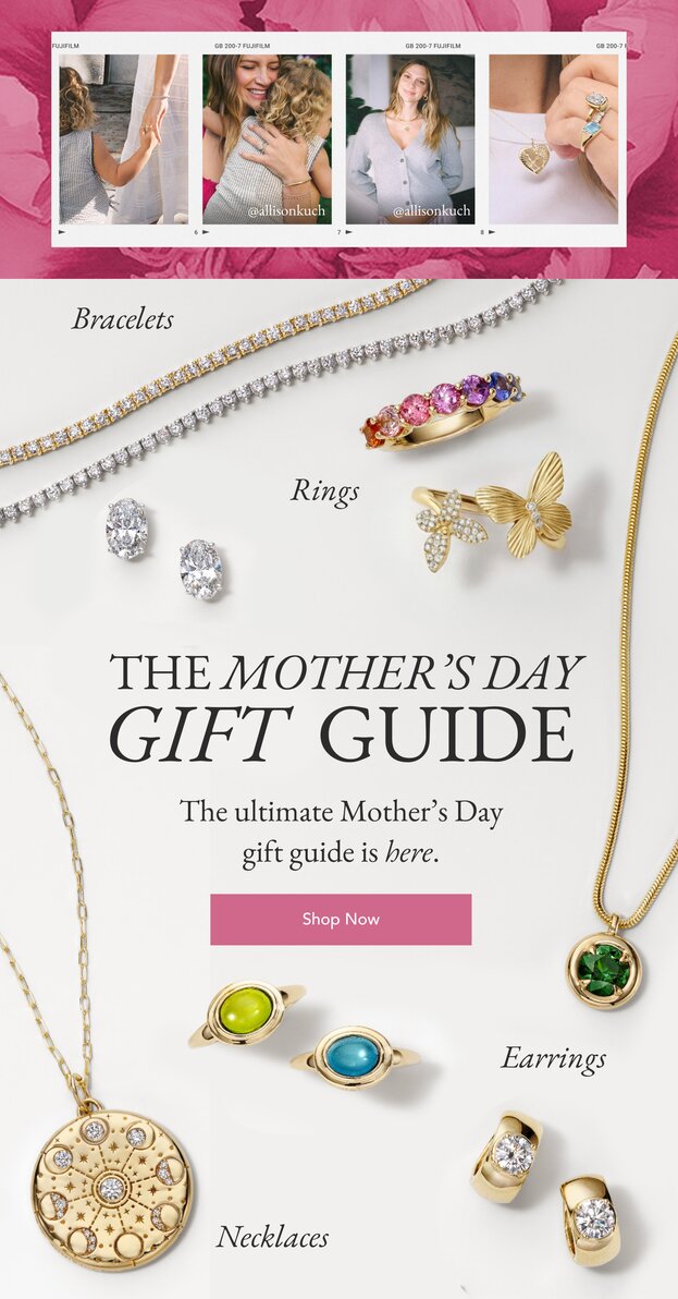 Assortment of fine jewelry perfect for Mother's Day gifting.