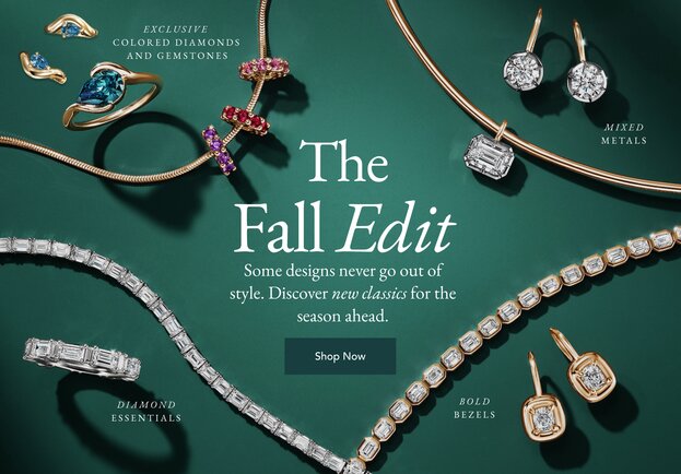 Assortment of trending fine jewelry pieces for Fall.