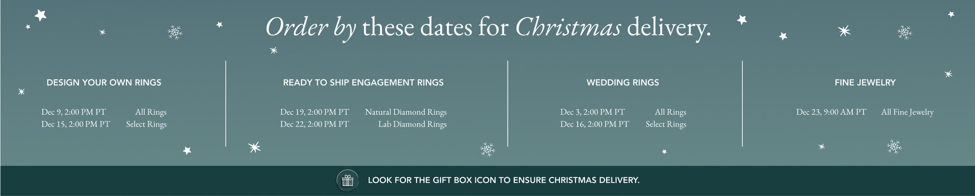 shipping cut off calendar