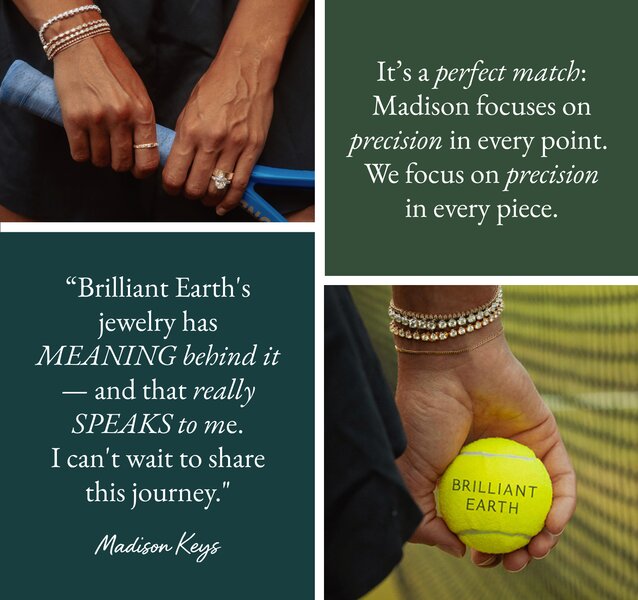 madison keys wearing brilliant earth jewelry