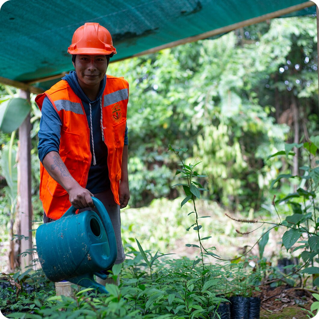 Close-up of hands sorting loose gemstones on paper