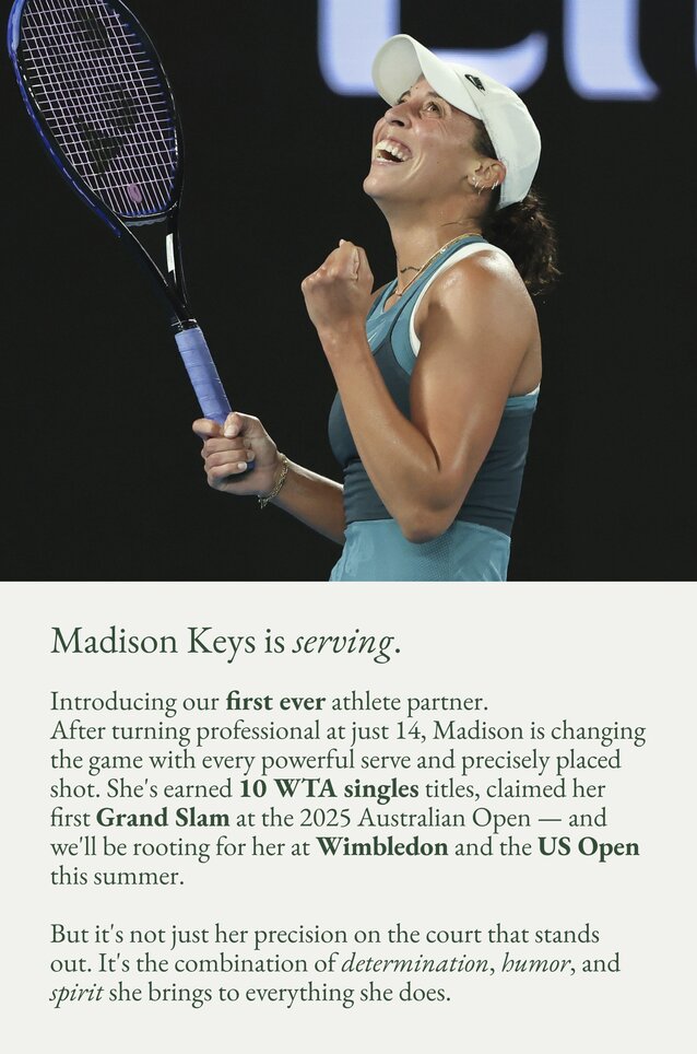 madison keys wearing brilliant earth jewelry