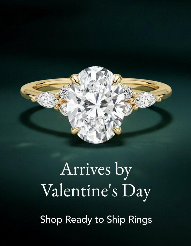 Ready to ship diamond engagement ring.