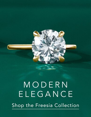 Gold Freesia Diamond Engagement Ring