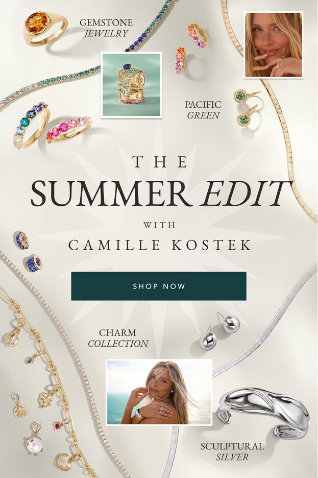 Assortment of trending fine jewelry pieces for Summer.