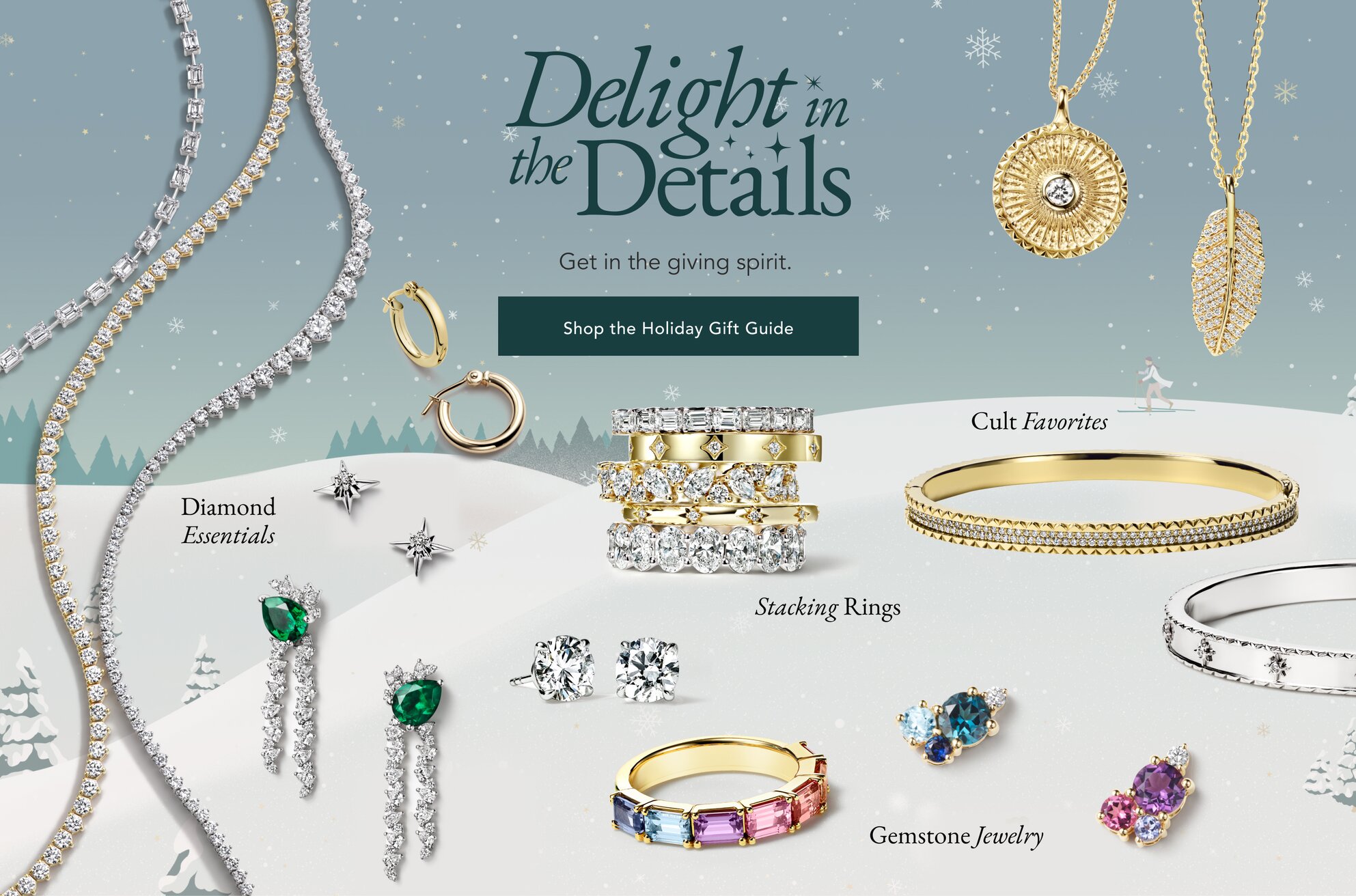 Assortment of fine jewelry, perfect for holiday gifting 
