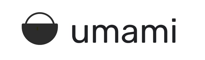 Umami logo consisting of a minimalist icon of a rounded cooking pot with a handle, positioned to the left of the brand name "umami" in a bold, dark, sans-serif font.