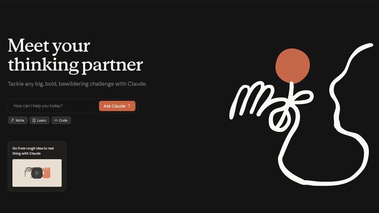 Claude hero section