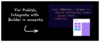 For Publish Integrate with Builder in moments, with some code and an abstract image representing a component in Builder.