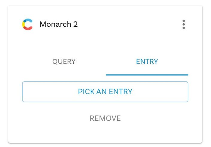 Pick an Entry button in the Entry section of the Data tab.