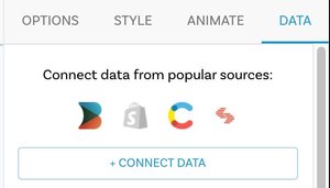 Data tab in Contentful.