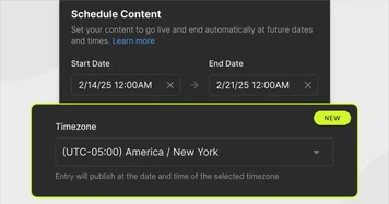 Schedule Content with Time Zones