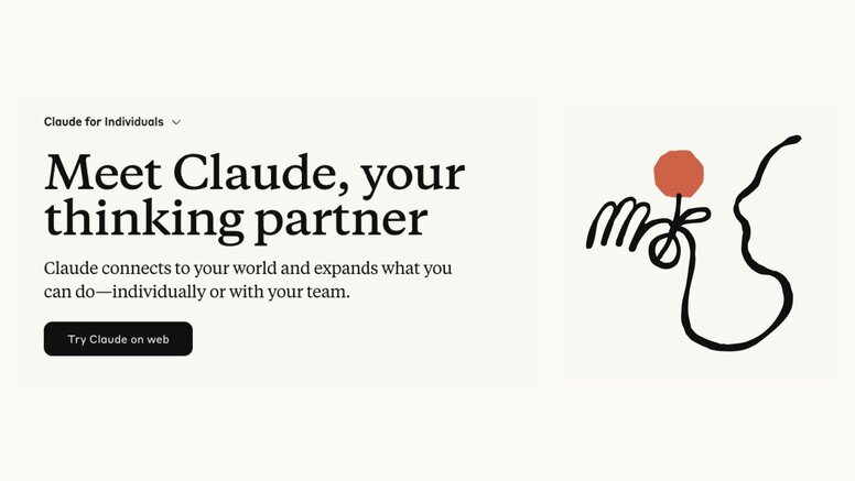 Claude's homepage