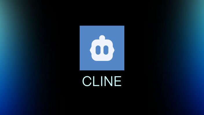 Cline logo on a dark blue background.