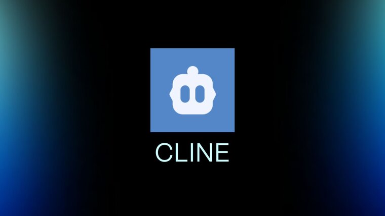 Cline logo on a dark blue background.