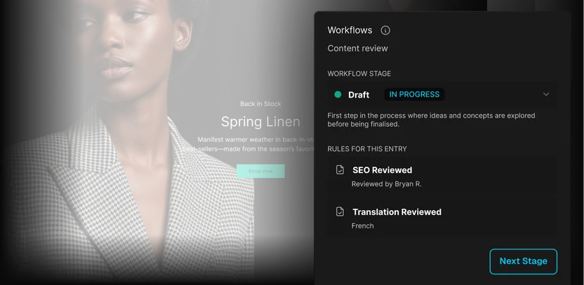 Preview, approve, and publish workflow