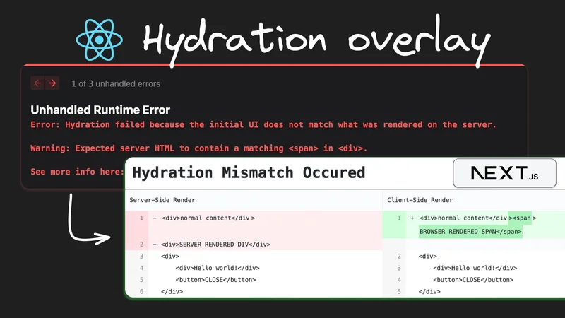 Announcing React Hydration Overlay - Easily Squash Hydration Errors