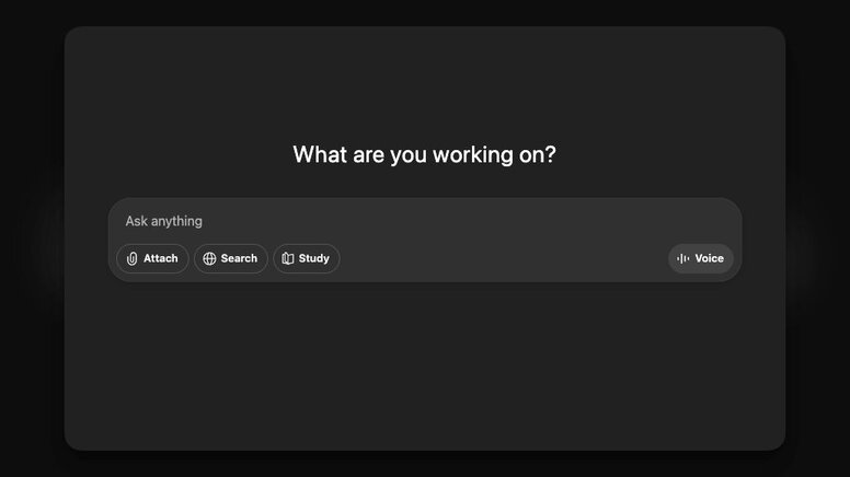 ChatGPT start screen