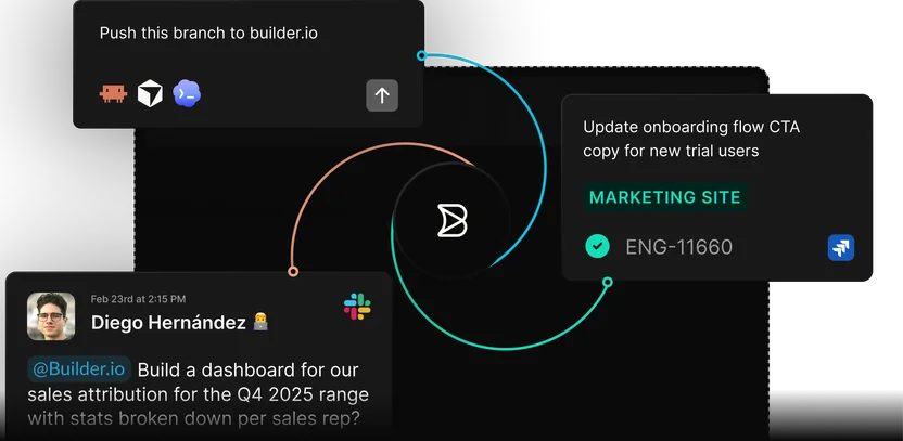 AI generating UI in the visual editor