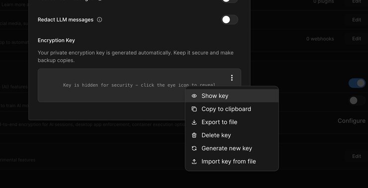 Privacy Mode Settings Dialogue.